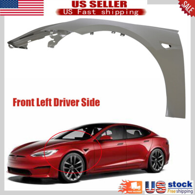 Fender Driver Left Side For 2017 - 2023 Tesla Model 3 Black Front #1081401E0D