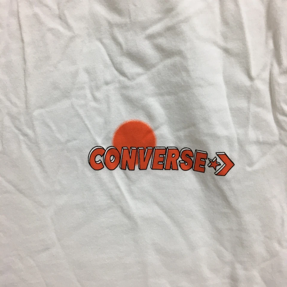 Camisa Converse Pequeña Adulto Blanca Montaña Gráfica Cuello Redondo Manga Corta Para Hombre S Foto 3 de 4