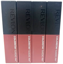 (4) Revlon Colorstay Suede Ink Lipstick Sealed 0.09 oz Each 012 - Power Trip