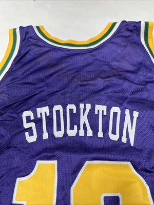 Vintage Champion Utah Jazz John Stockton #12 Purple Jersey Men