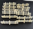 VTG. MARX SPLIT CREAM PLASTIC RAIL FENCE 12 PIECES, WESTERN PLAY SETS, FARM SET.