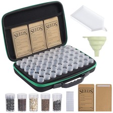 Seed Storage Box, Portable Seed Saving Box, Sturdy Seed Organizer Kit Seed En...