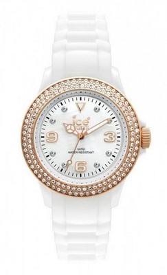Ice-Watch ICE star white rosègold Small Uhr Strass Silikon weiß ST.WE.S.S.09 K4