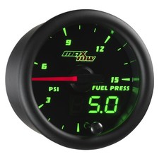 Maxtow 15 Psi Fuel Pressure Gauge Kit W Sensor Black Dial Green Led 52mm