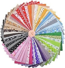 Fabric, 56 pcs/lot Top Cotton 9.8" x 9.8" 25cm x 25cm Squares Patchwork, Precu