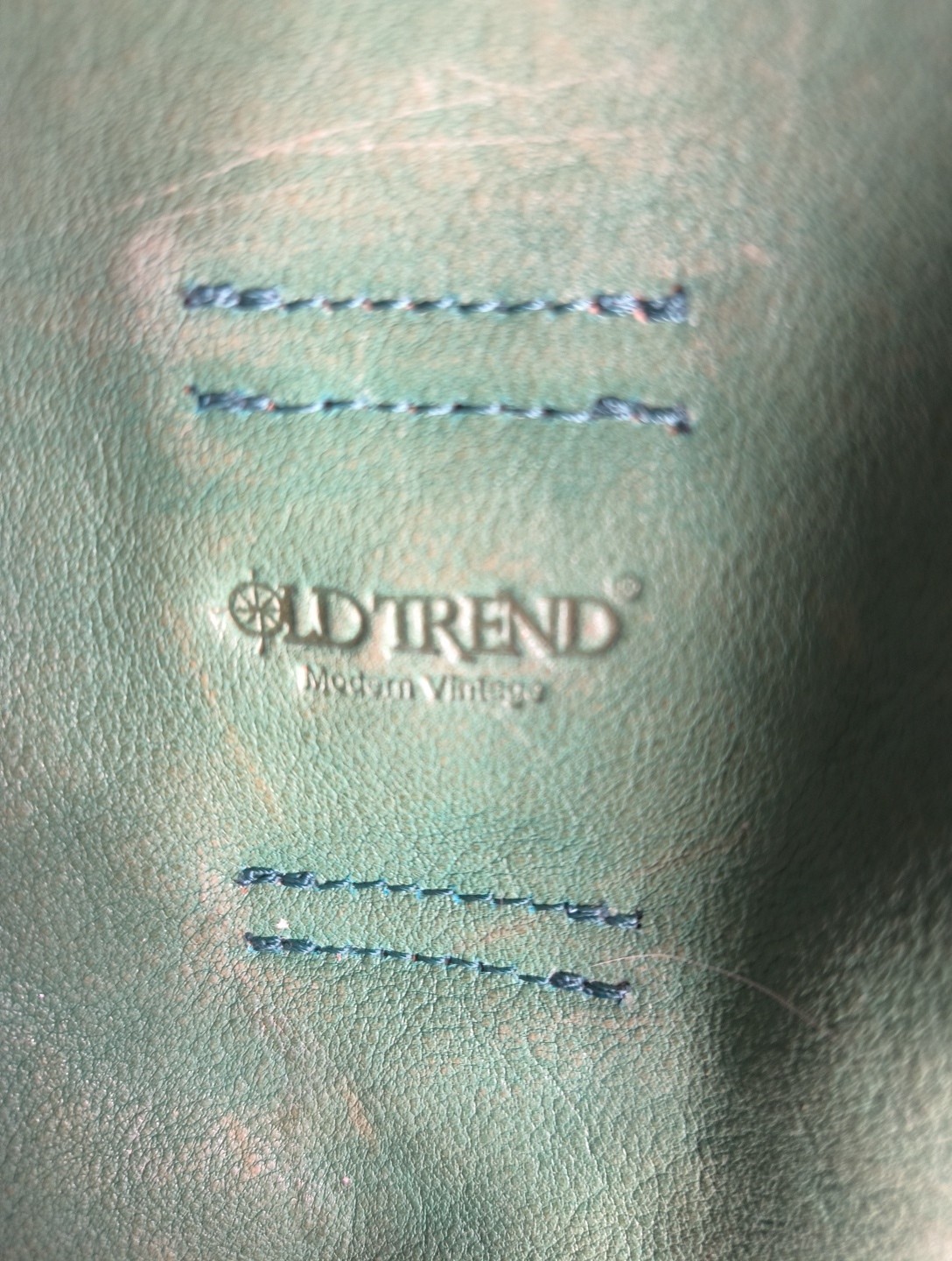 The Old Trend The Forest Large 2 Tone Aqua Green Leather Bag image 6
