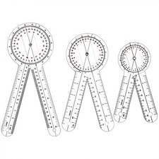 Goniometer Set 3 Pieces of 6/8/12 Inch, Transparent Orthopedic Angle Ruler Pl...