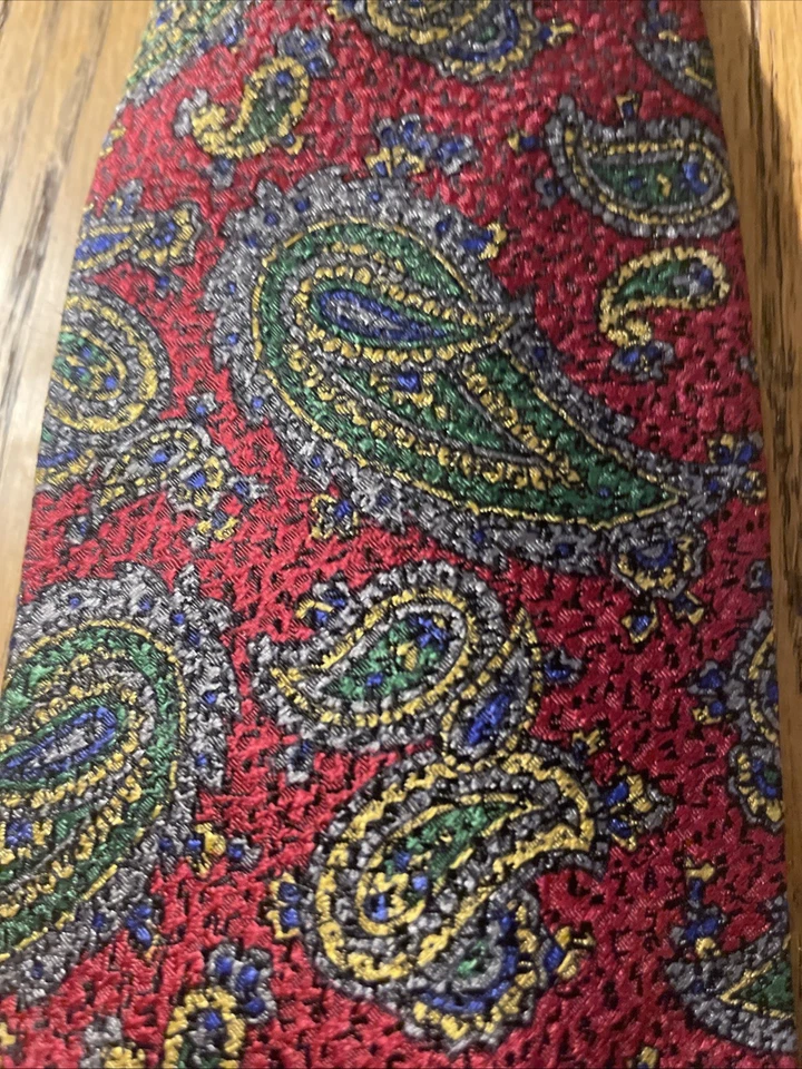 Corbata de cachemira vintage usada en excelente estado condesa Mara para Marshall Field’s EE. UU. Foto 4 de 4