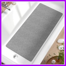 Bathtub Mat Non Slip, 35 x 16 Inch Long Soft PVC Loofah Shower Mat, Bath Mat ...