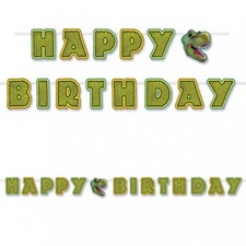 Happy Birthday Dinosaur 6" X 10' Streamer Dinosaur Birthday Party Decoration
