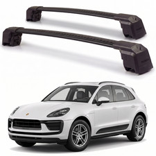 Roof Rack Cross Bars Black or Gray Aluminum For Porsche Macan 2015-2026