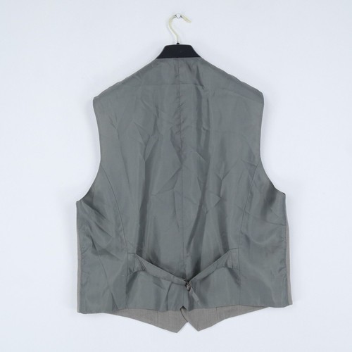 Mens Waistcoat Large Size US 44 Vintage Beige Formal Dress Vest - Picture 3 of 11