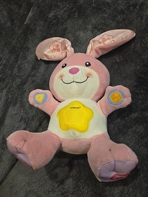 Vintage Vtech Pink Peek At Me Light Up Sleep Modes Music Bunny Toy Toddler Baby