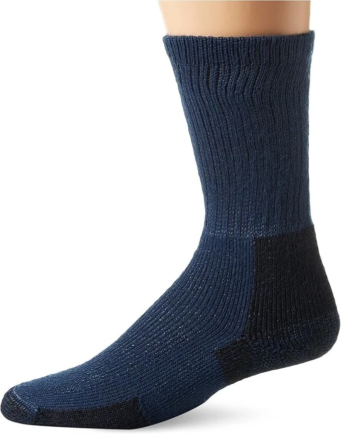 Thorlos L35705 Unisex Dark Blue Hiking Crew Thick Cushion 1-Pair Sock Size M