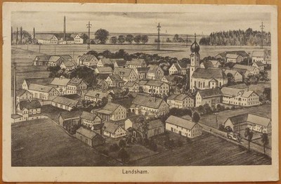 AK Landsham 1928 Pliening Feldkirchen Markt Schwaben Ismaning Erding München