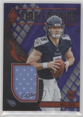 2023 Panini Phoenix Fire Fabrics Purple 5/50 Will Levis #FIRE-17 Rookie RC n0c