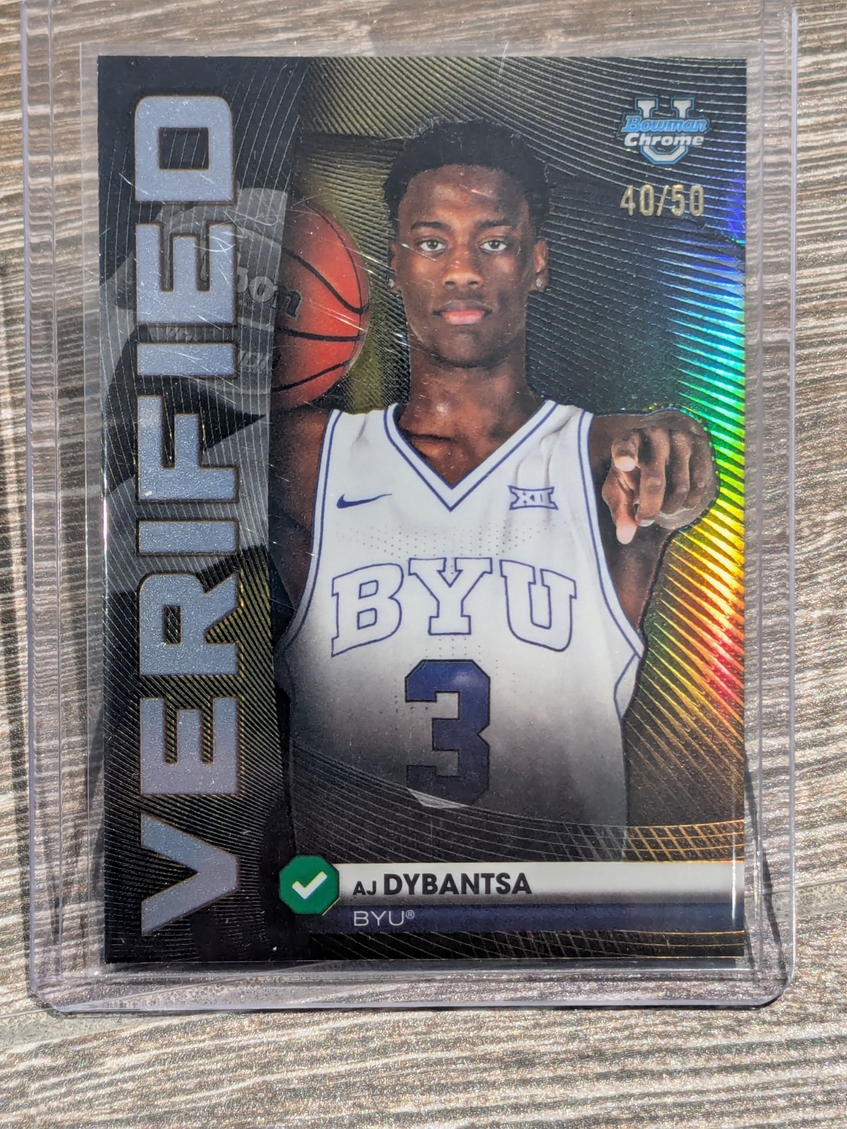 AJ Dybantsa 2025-26 Bowman U Chrome Gold Refractor Verified #40/50 #BV-1 🔥🔥🔥