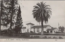 S.P. Train Depot Pomona CA Railroad RPPC Photo Postcard