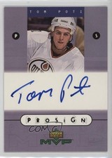 1999-00 Upper Deck MVP Pro Sign Tom Poti #TP Auto 8d4