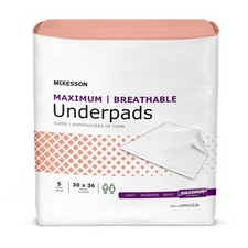 5 McKesson Max Maximum Absorbency Adult Disposable Bed Pad XL Underpads 30x36  