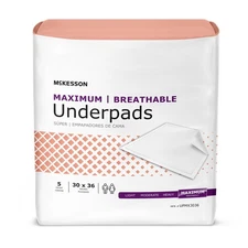 5 McKesson Max Maximum Absorbency Adult Disposable Bed Pad XL Underpads 30x36”
