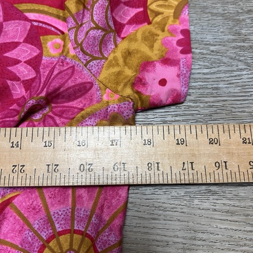 Vintage 1960s Hawaiian Pink Floral Paradise Hawaii Tea Timer Blouse Size 6 Rare - Picture 11 of 11