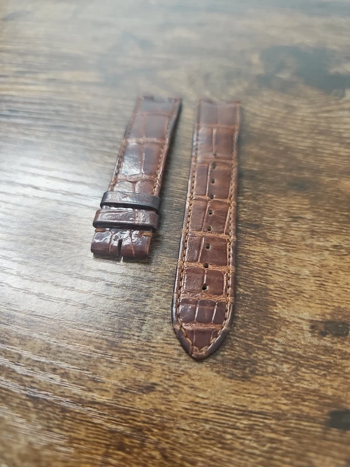 Reloj Cartier 20/18 mm OEM correa de cuero de cocodrilo marrón KD2TBR94 Foto 4 de 4