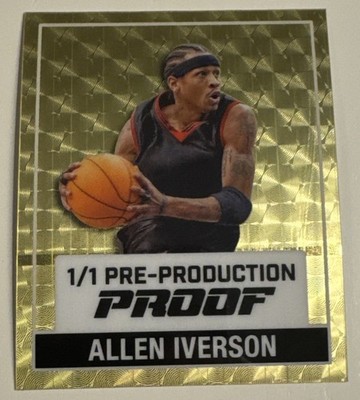 Allen Iverson 2024 Leaf Pre-Production Proof 1/1 Atomic Gold