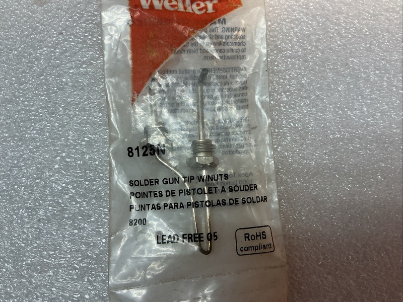 Weller Solder Gun Tip 8125N With Nuts 