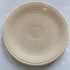 Vintage Fiesta Fiestaware Luncheon Plate Ivory White 9.5" USA Imprinted.