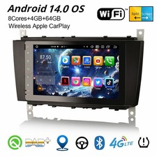 8" 64GB Android 14 DAB+ Autoradio CarPlay Navi Mercedes C/G/CLC-Klasse W203 W463