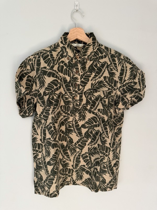 3sixteen Popover Short Sleeve Palm Leaves Men’s Small
