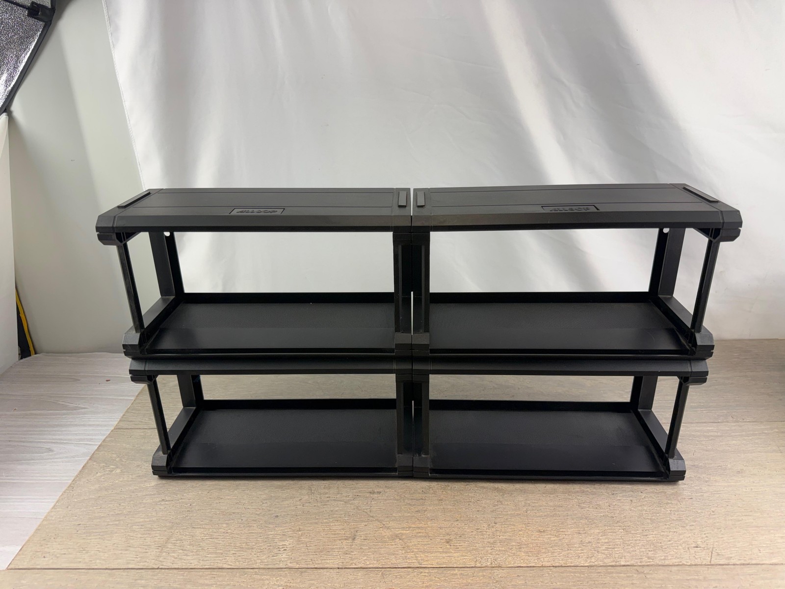 Allsop Stackable CD DVD Blu-ray Media Storage Racks Lot 4 Bl