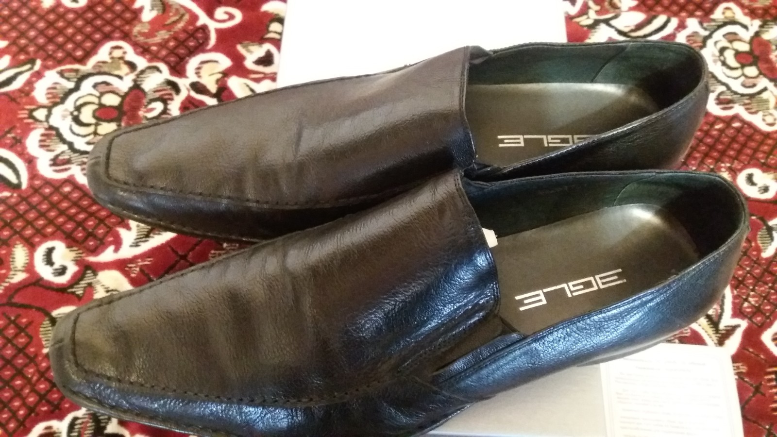 SAOLA Mocassini uomo taglia 44 US 10 EGLE made in India scarpe slip on suola gomma