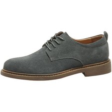 British Work Business Men's Suede Lace Up Round Toe Oxfords Retro Outdoor Shoes