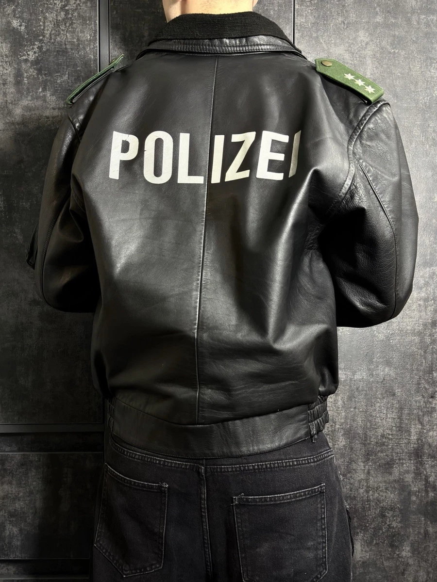 Police Zip Leather Outer Shell Coats, Jackets & Vests for Men for