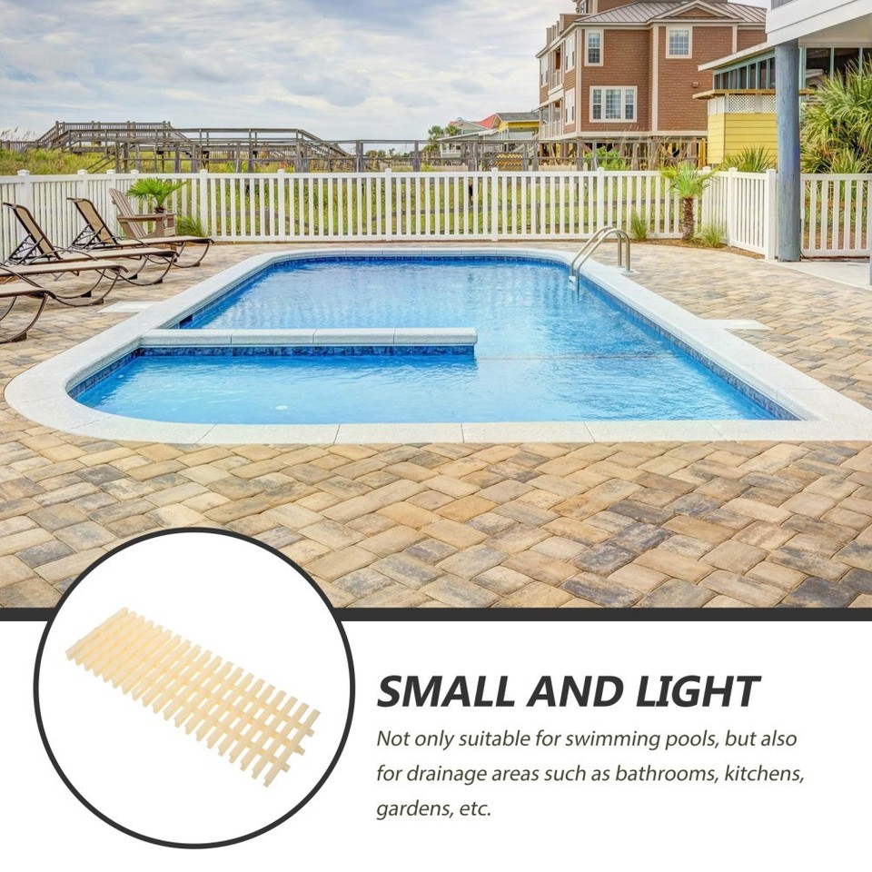 Pool Grate Grille Beige Plastic Durable Interlocking Safety for Ac Use ...