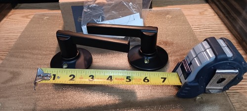 Schlage F170 LAT 716 Single Dummy Leverset Non-Turning Door Handle in Flat Black - Picture 2 of 13
