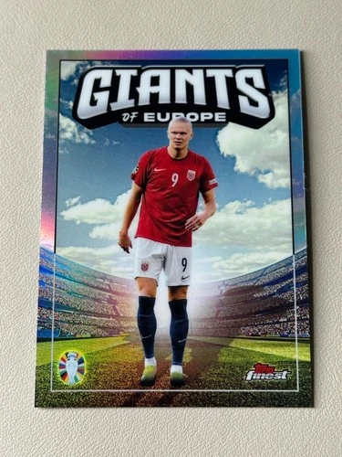 2023 Topps Finest Road to Euro 2024 Erling Haaland Giants of Europe SSP Case Hit