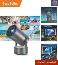 Versatile Mini Projector: Wi-Fi, Bluetooth & 200-Inch Screen for Any Setting