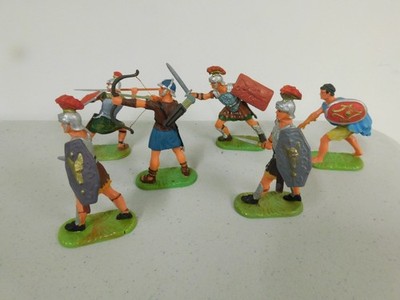Hausser Elastolin 70mm Roman attack group x6 Lot 8
