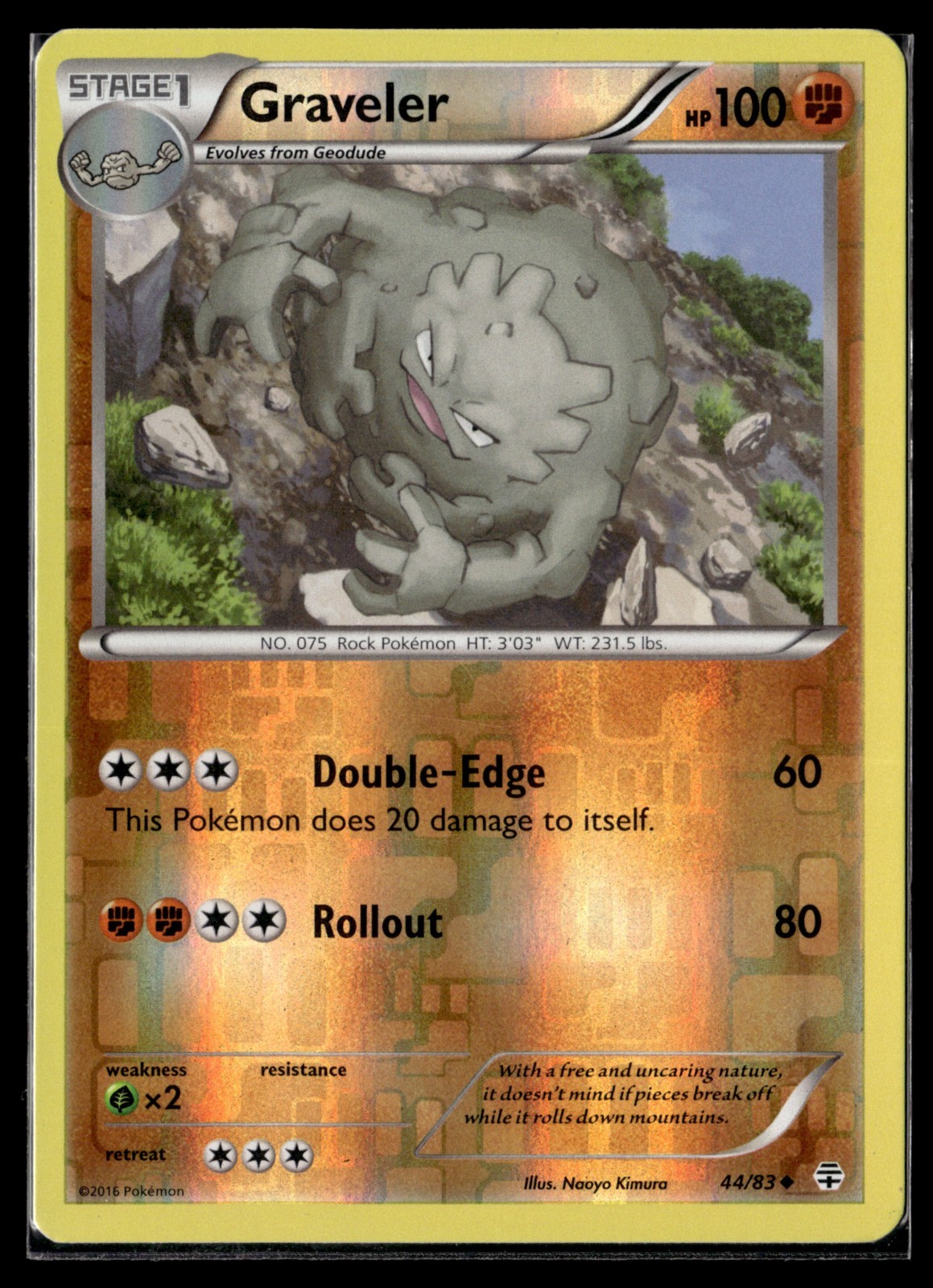Pokémon TCG | Generations | Graveler | 44/83 | Reverse Holo | LP