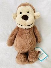 Jellycat Bashful Monkey Small Little NWT Plush Stuffed Animal 7" 18cm