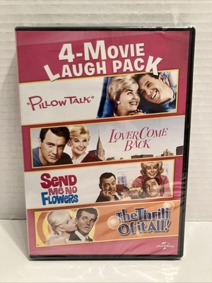 Doris Day 4 Movies Laugh Pack Pillow Talk Lover Come Back Send Me No Flowers NEW