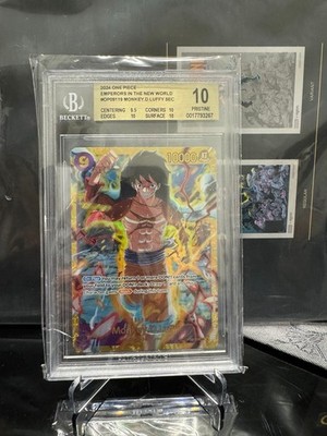 One Piece TCG Monkey D. Luffy SEC OP09-119 Emperors In The New World Pristine 10