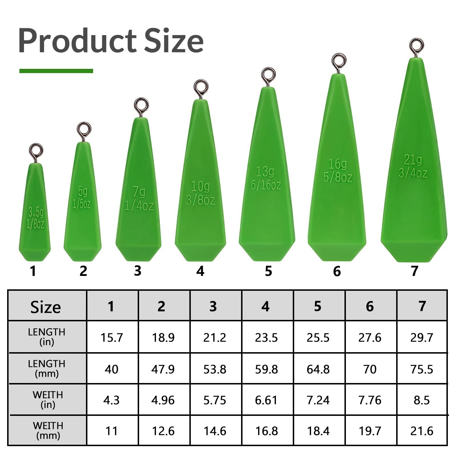 THKFISH Fishing Practice Plugs Weight Casting Plug - 7 Sizes for Accuracy Traini - Image 7