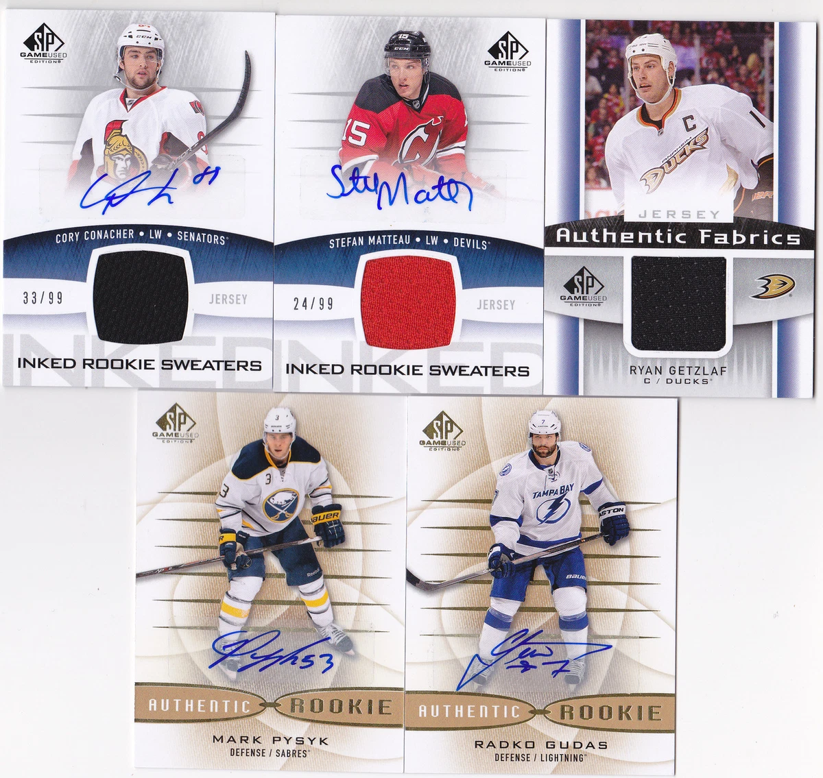 13 14 SP Game Used Ryan Getzlaf Jersey Fabrics SPGU Anaheim Ducks
