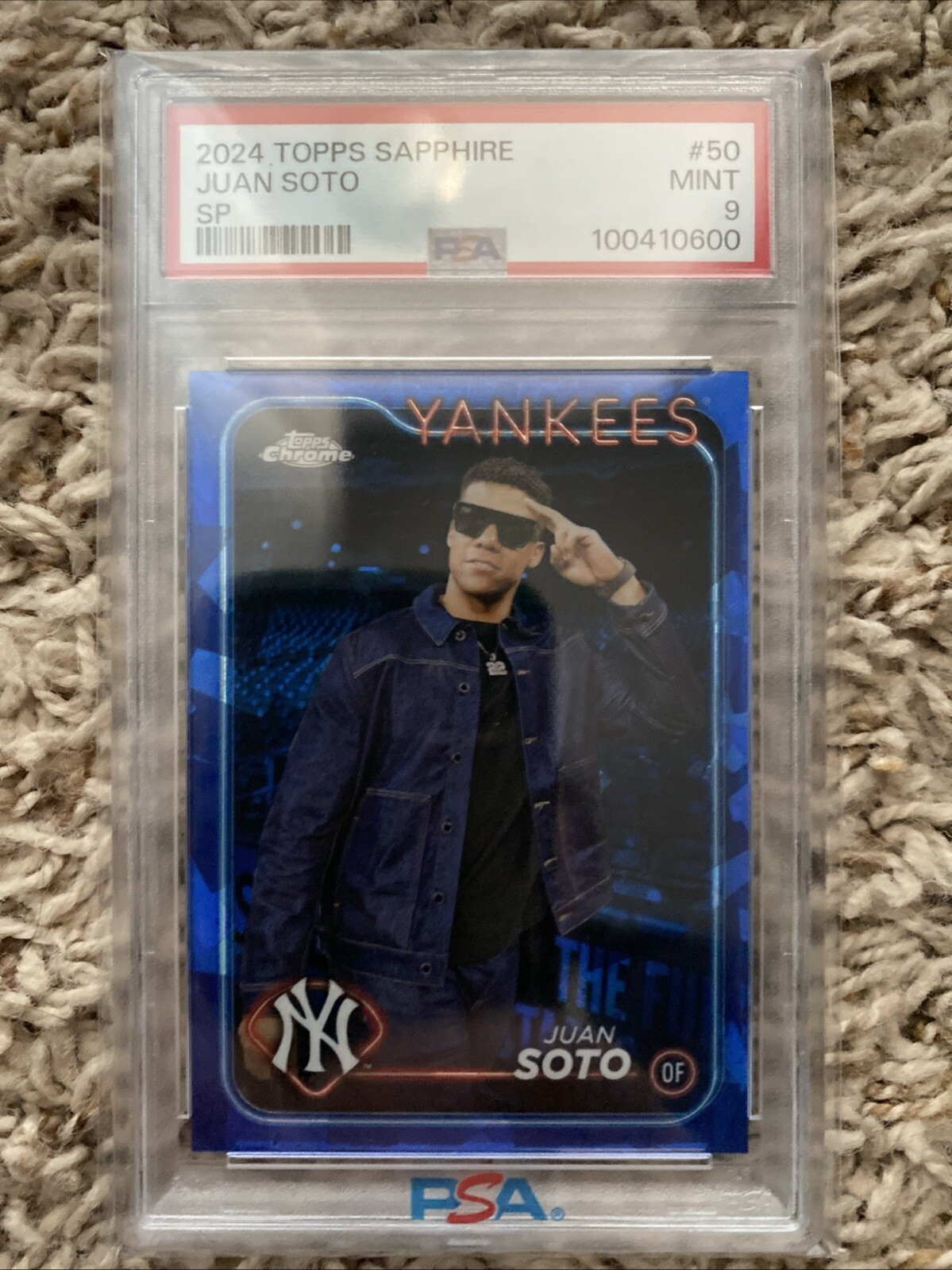 2024 Topps Chrome Sapphire Edition - Image Variation #50 Juan Soto PSA 9