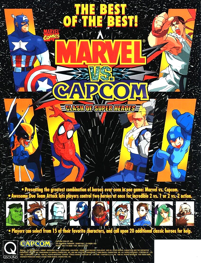 Marvel VS Capcom Clash Of The Super Heroes Arcade FLYER Spiderman