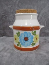 SECLA Ftd Canister With Lid Hand Made In Portugal Floral Measuring Container